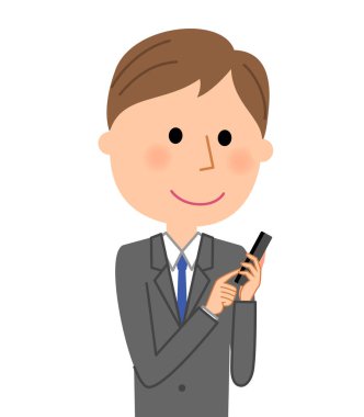 Genç işadamı, telefon
