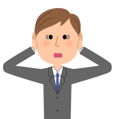 Genç işadamı, panik