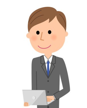 Genç işadamı, Laptop