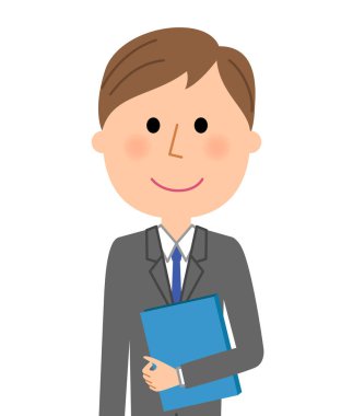 Genç işadamı, dosyaların