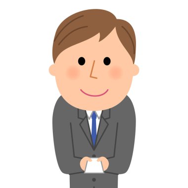 Genç işadamı, kartvizit değişimi