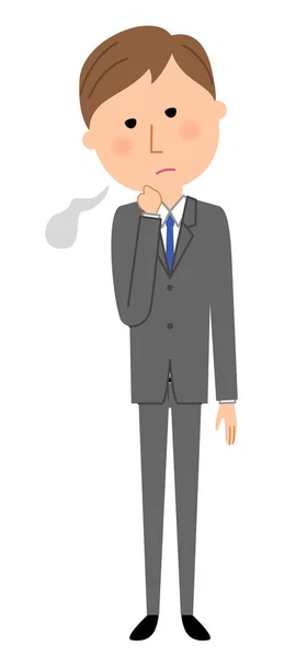 Young businessman,Sigh — Stock Vector