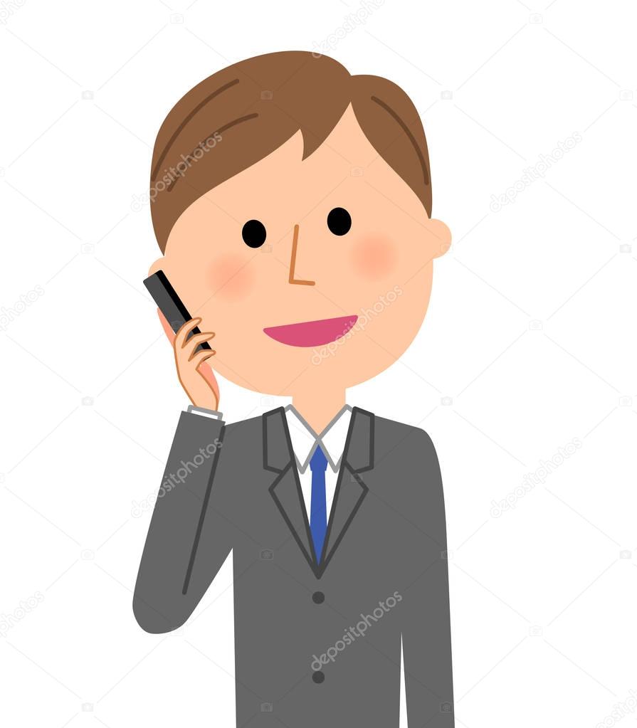 Young businessman,Phone