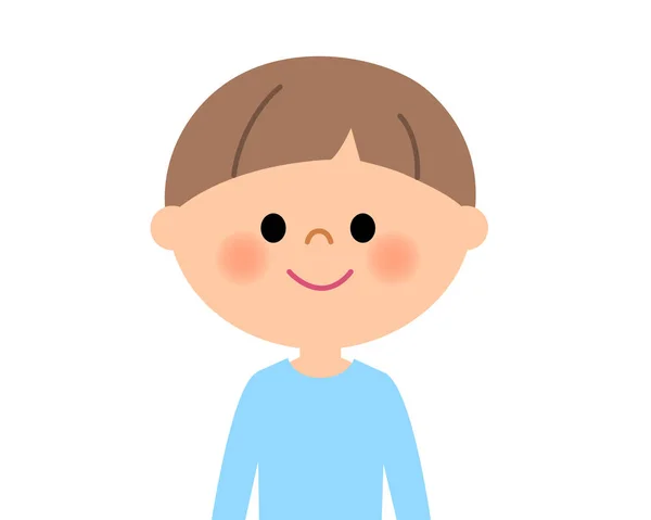 Jonge jongen, Smiling face — Stockvector