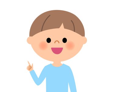 Genç çocuk, parmak işaret