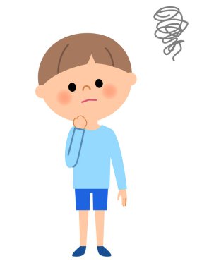 Genç çocuk, endişeli ol