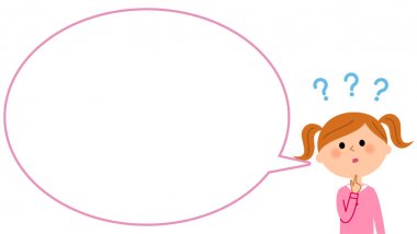 Kız boş metin balon, balon