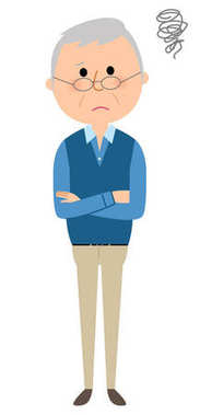 Yaşlı bir adam, endişeli olmak