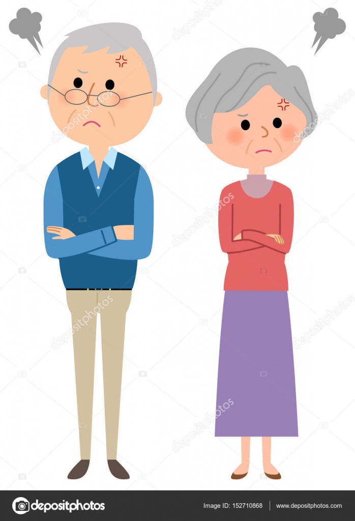 Elderly couple,Fight Stock Vector Image by ©studiolaut #152710868