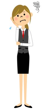 Sorun kadın üniforma içinde