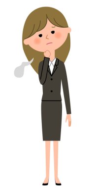 Genç işkadını, iç çekerek