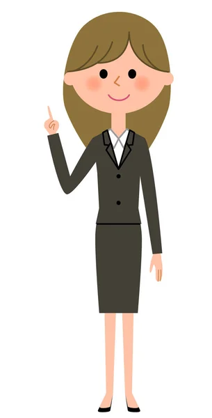 Young businesswoman,Finger pointing — Stock Vector