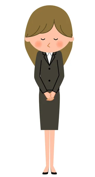 Jeune femme d'affaires, Bow — Image vectorielle