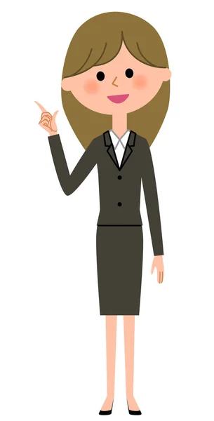 Young businesswoman,Finger pointing — Stock Vector