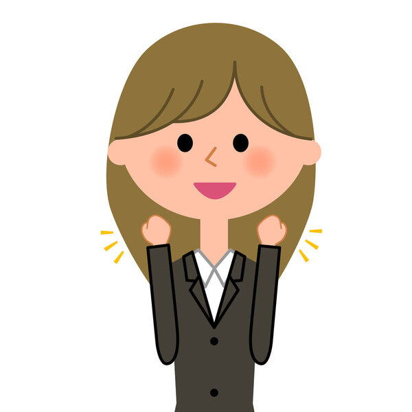 Young businesswoman,Victory Pause