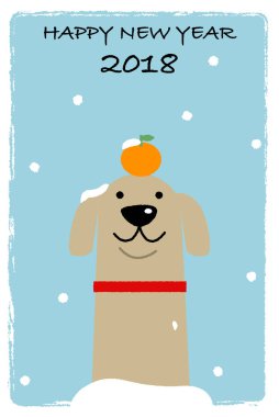 Yeni yıl kartı için 2018