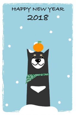 Yeni yıl kartı için 2018
