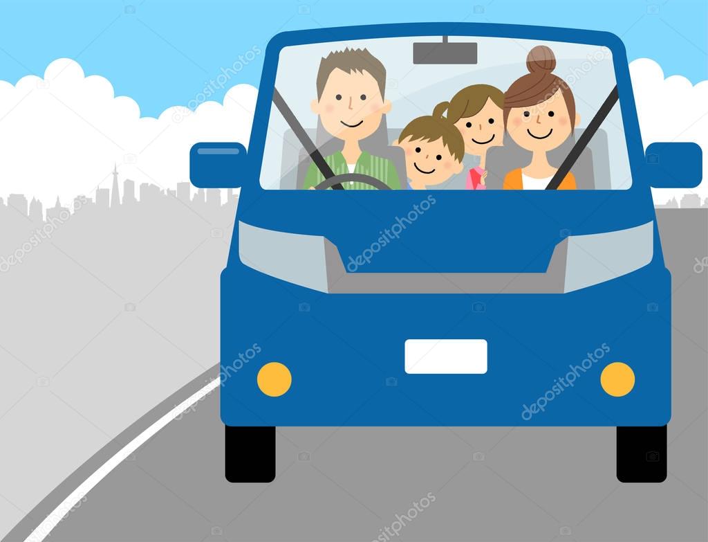 Family to go out by car