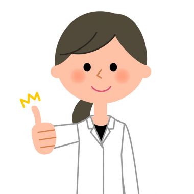 The female of the white coat,Thumbs up clipart