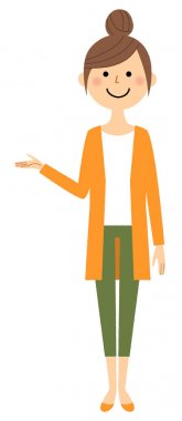 Genç kadın, anne, açıklama