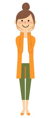 Genç kadın, anne, utanma