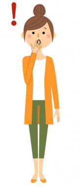 Sürpriz olmasını genç kadın, anne,