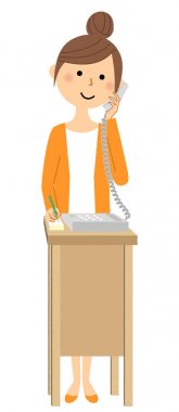 Genç kadın, anne, telefon