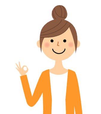 Genç kadın, anne, Ok işareti