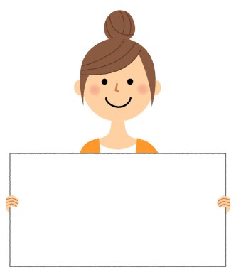 Genç kadın, anne, beyaz tahta