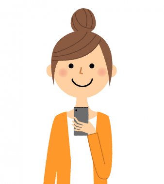 Genç kadın, anne, akıllı telefon