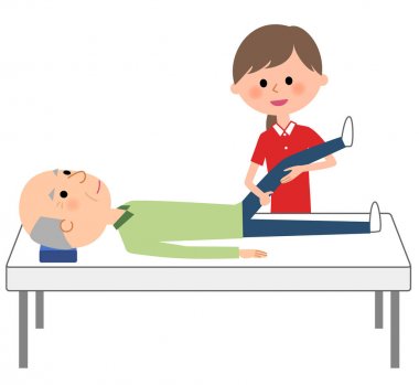 Yaşlı insanlar rehabilitasyon bakım verici alma