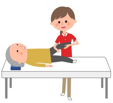 Yaşlı insanlar rehabilitasyon bakım verici alma