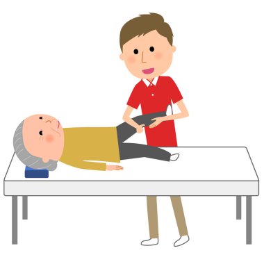 Yaşlı insanlar rehabilitasyon bakım verici alma