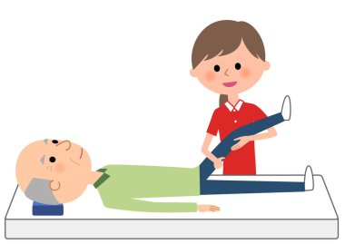 Yaşlı insanlar rehabilitasyon bakım verici alma