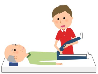 Yaşlı insanlar rehabilitasyon bakım verici alma