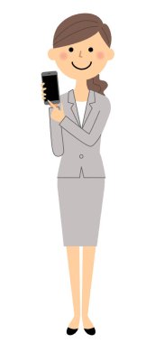 İş kadını, akıllı telefon