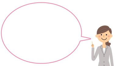 İşkadını boş metin balon, balon