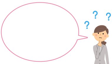 İşkadını boş metin balon, balon