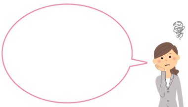 İşkadını boş metin balon, balon