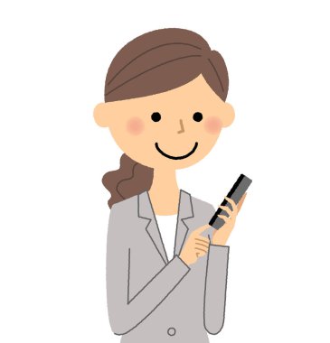 İş kadını, akıllı telefon