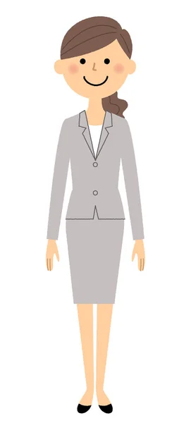 Geschäftsfrau, Frau im Anzug — Stockvektor