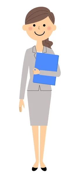 Femme d'affaires, Avoir des fichiers — Image vectorielle