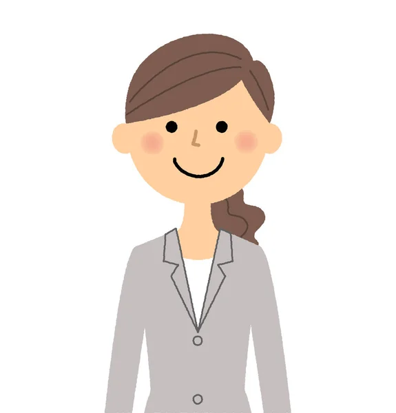 Business kvinna, kvinna som bär kostym — Stock vektor
