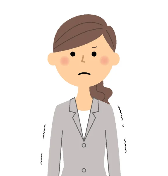 Mujer de negocios, Mujer con traje, Lamentable — Vector de stock