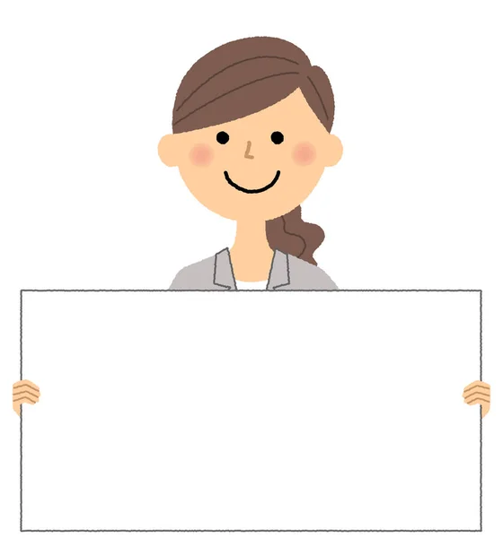 Femme d'affaires, Tableau blanc — Image vectorielle