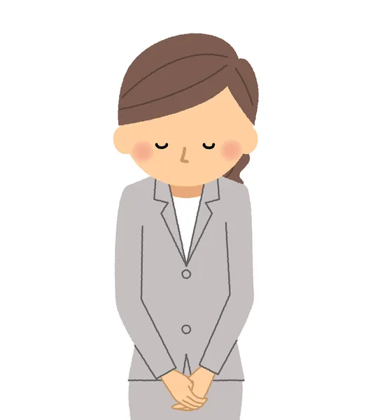 Podnikatelka, Žena nosí oblek, luk — Stockový vektor