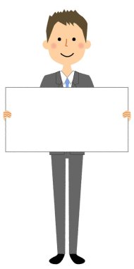 İşadamı, beyaz tahta