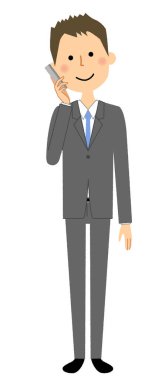 İşadamı, telefon, konuşma