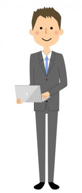 İşadamı, dizüstü bilgisayar