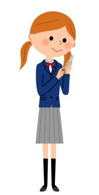 Bir akıllı telefon çalışır okul kız